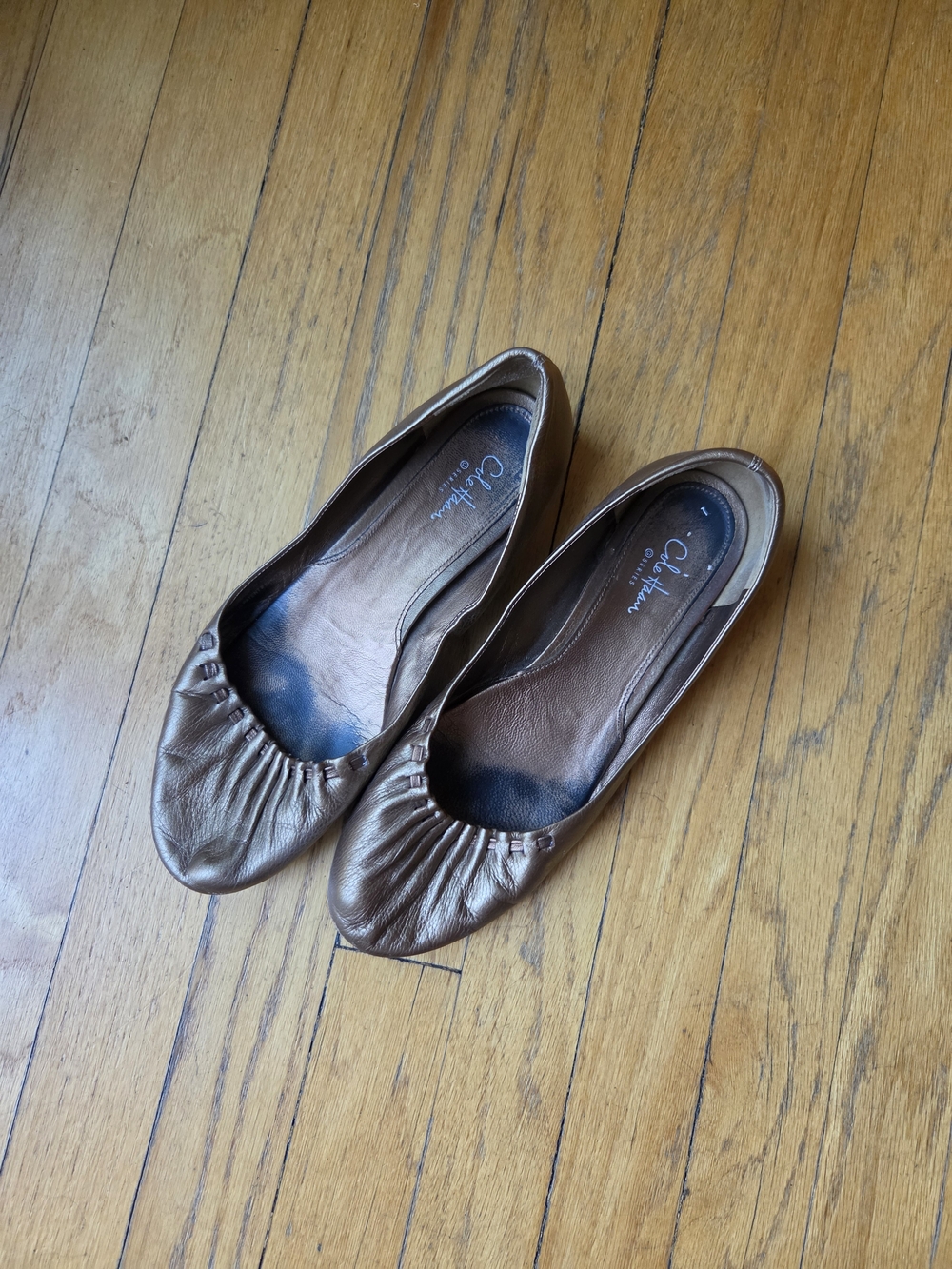 Cole Haan Women's Brown Leather Ballet Flats
